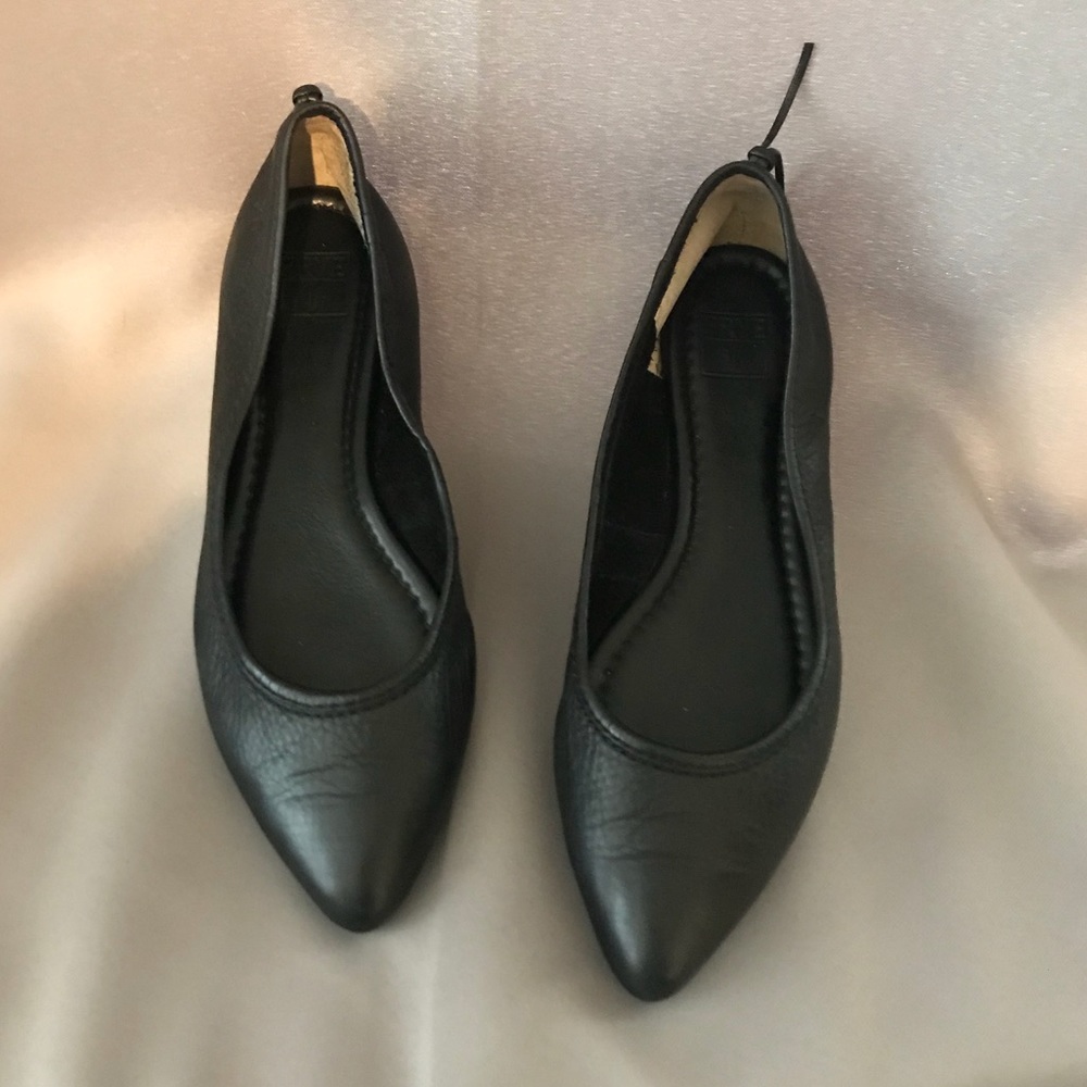 Frye Black Leather Flats